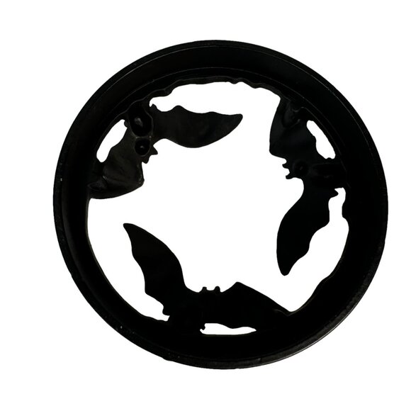 Yankee Candle Black Lid Topper Bats Halloween Horror Gothic Witchy Vampire Punk - Picture 3 of 6